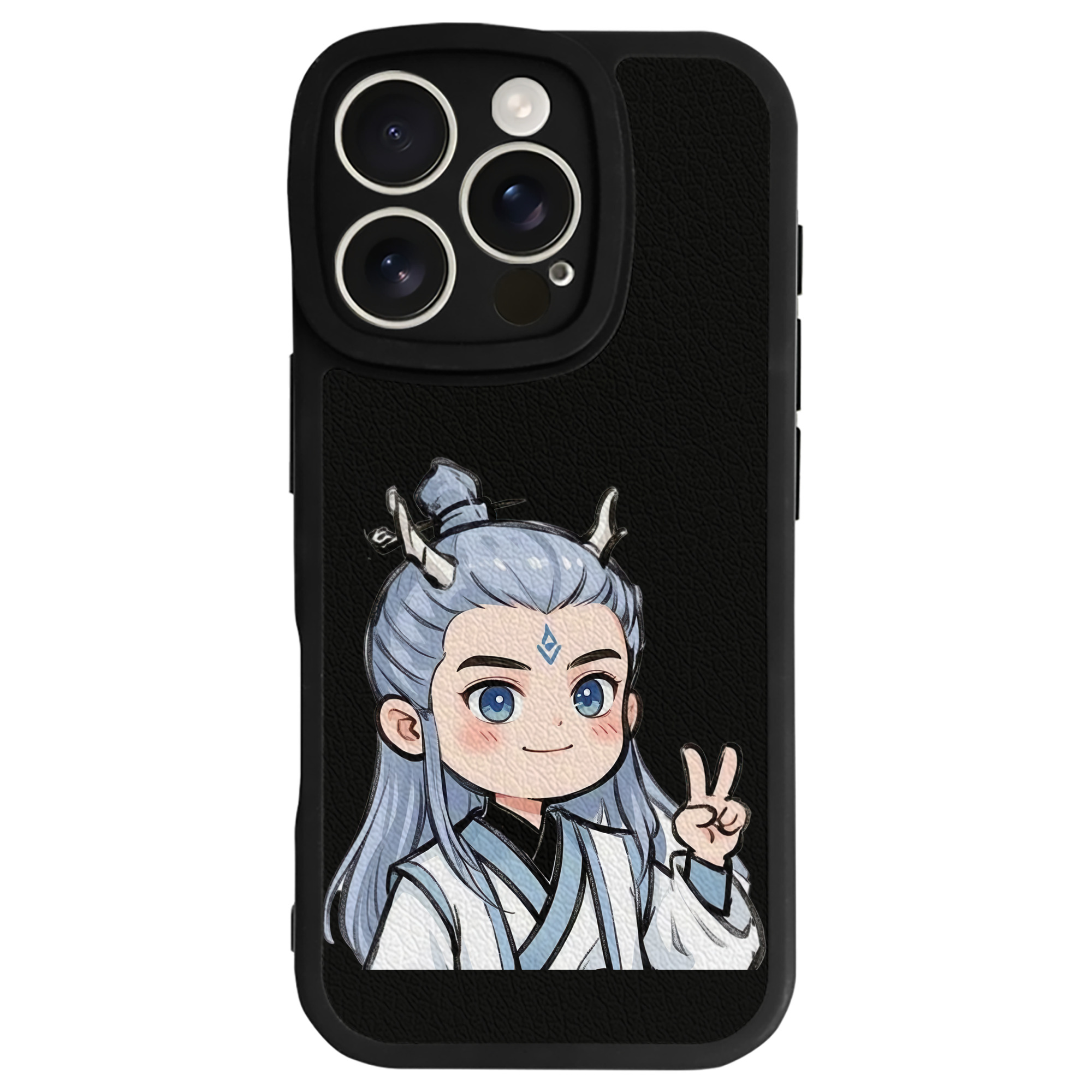 （画像用） Ne Zha 2 ナタ 魔童の大暴れ 【iPhone 16シリーズ対応】シリコンスマホケース（レザー調） 材質：シリコン